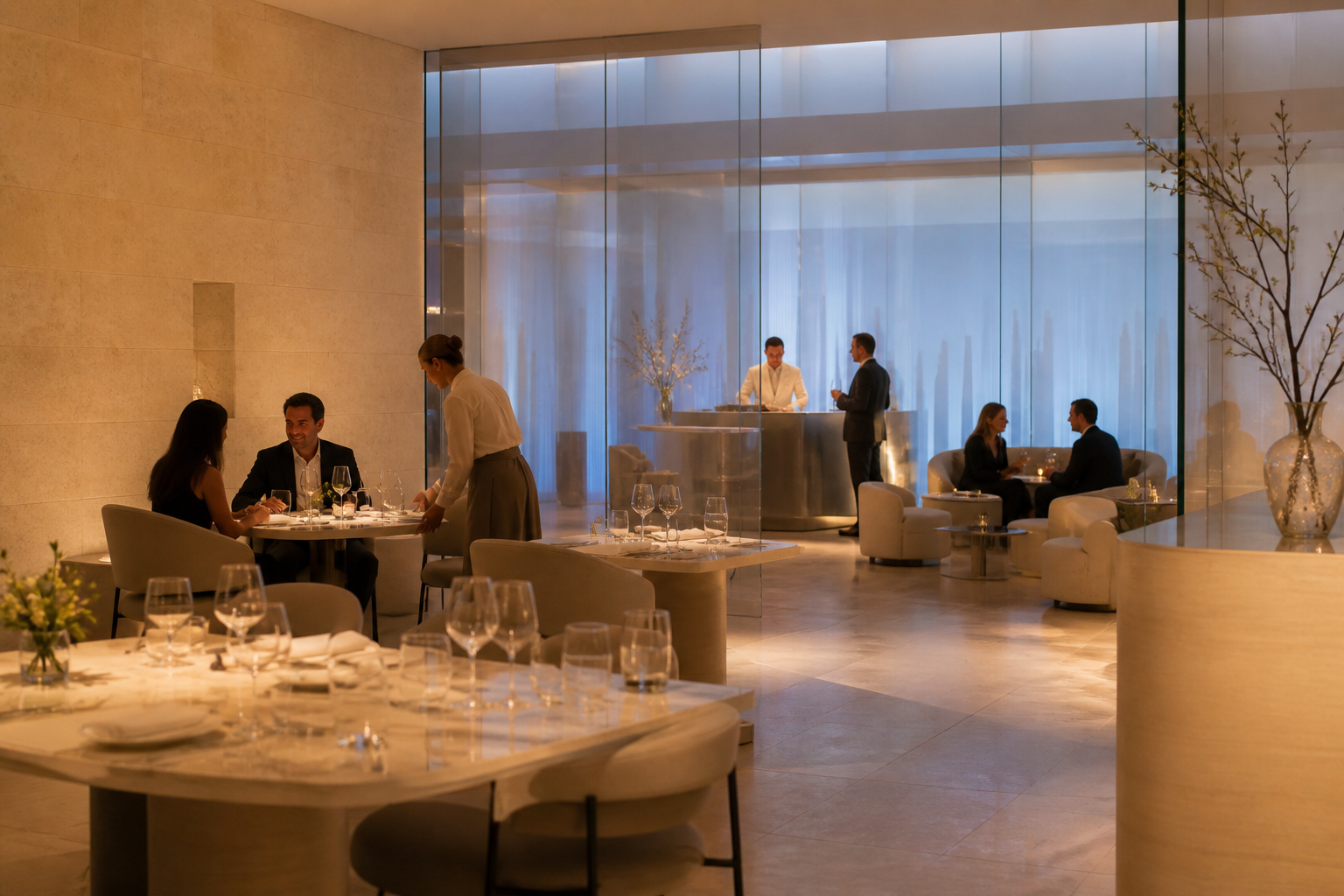 Refined evening dining